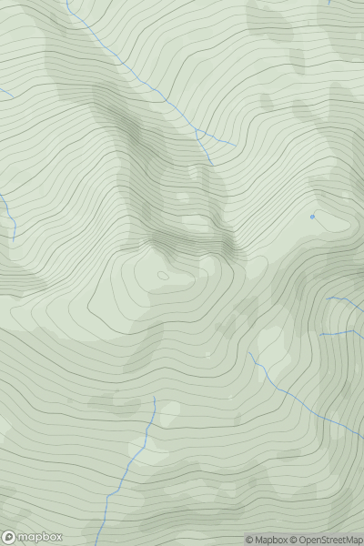 Thumbnail image for Beinn Bhuidhe [Knoydart to Glen Kingie] [NM821967] showing contour plot for surrounding peak